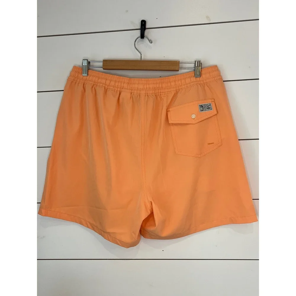 Polo Ralph Lauren Mens Orange Swim Trunks XXL Mesh Lined preppy quiet luxury